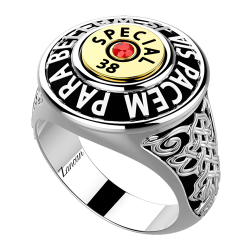 Серебряное кольцо с красной шпинелью Zancan EXA 123-M